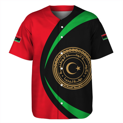 Libya Baseball Shirt Circle Style