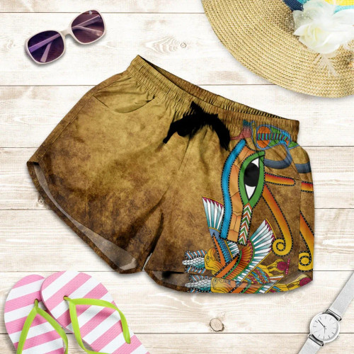Egyptian Women Short - African Patterns Egyptian Hieroglyphics and Gods Self Knowledge Women Short