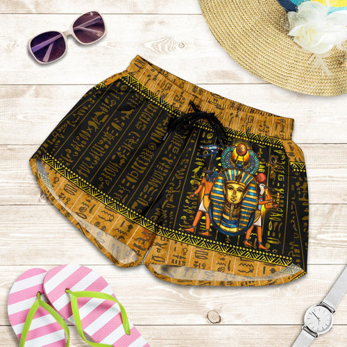 Egyptian Women Short - African Patterns Mysteries Of Ancient Egypt Women Short