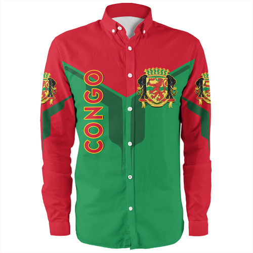 Republic of the Congo Long Sleeve Shirt Arrow Style