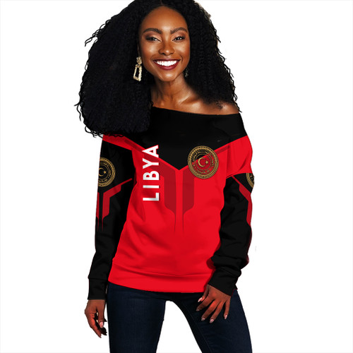 Libya Off Shoulder Sweatshirt Arrow Style