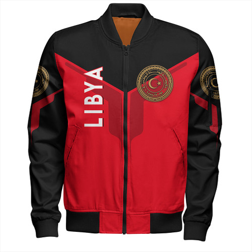 Libya Zipper Bomber Jacket Arrow Style