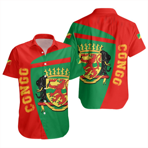 Republic of the Congo Short Sleeve Shirt Half Concept