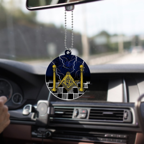 Freemasonry Car Hanging Ornament All Seeing Eye Freemasonry Columns Thunder
