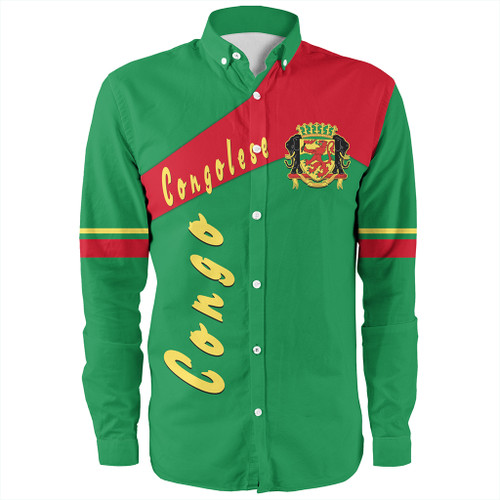 Republic of the Congo Long Sleeve Shirt Sport Style