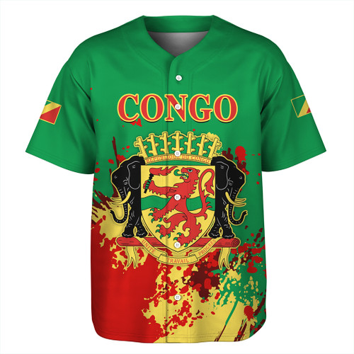 Republic of the Congo Baseball Shirt Spanit Style