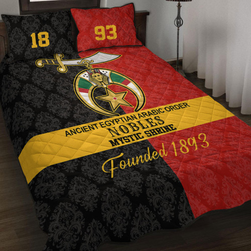 Shriners Quilt Bed Set Haft Style