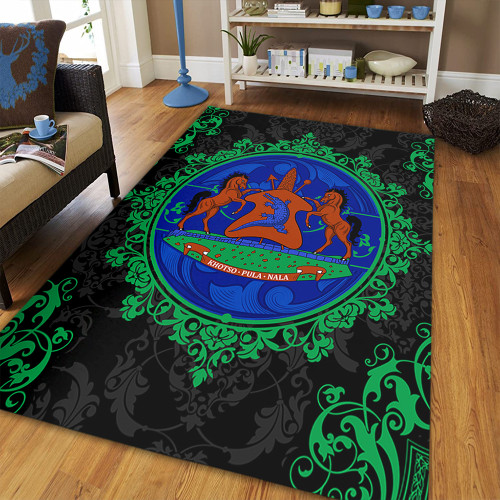 Lesotho Area Rug Floral Frame