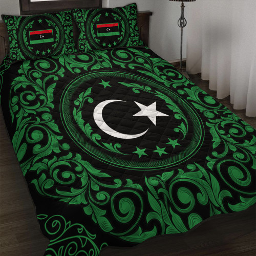 Libya Quilt Bed Set Royal Floral Frame