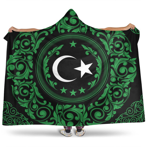 Libya Hooded Blanket Royal Floral Frame