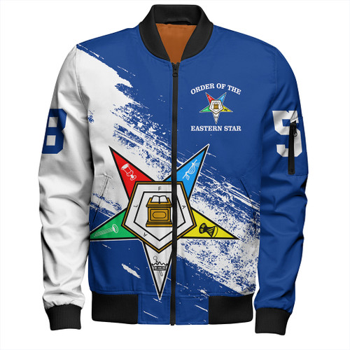 Order of the Eastern Star Zipper Bomber Jacket Special Style