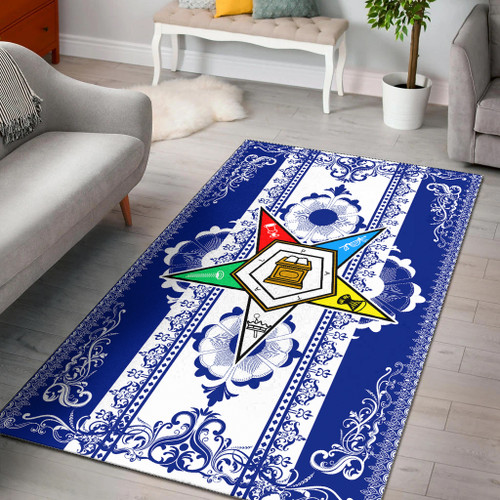 Order of the Eastern Star Area Rug Frame Royal Vinatge