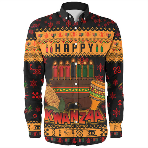 Kwanzaa Long Sleeve Shirt Style Pattern