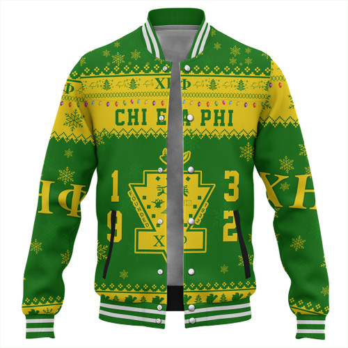 Chi Eta Phi Baseball Jacket Christmas Style Pattern