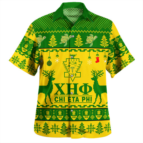 Chi Eta Phi Hawaiian Shirt Lux Christmas