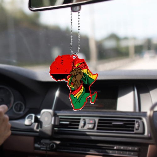 Pan-African Car Hanging Ornament Map African Power Flag