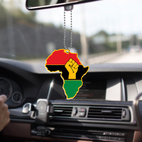 Pan-African Car Hanging Ornament Map Power Pan African