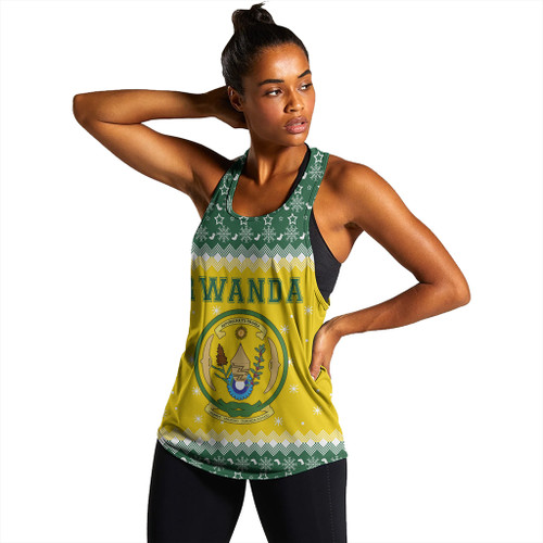 Rwanda Women Tank Christmas Coat of Arms
