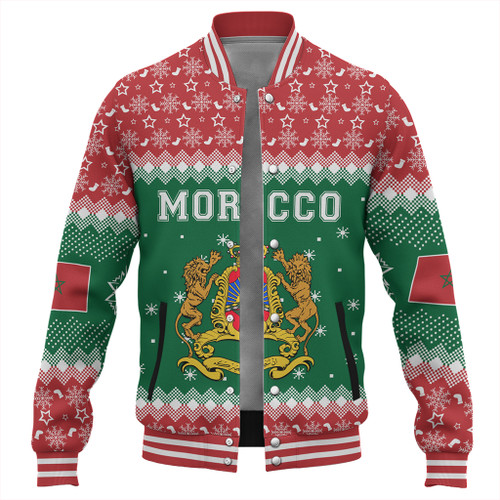 Morocco Baseball Jacket Christmas Coat of Arms