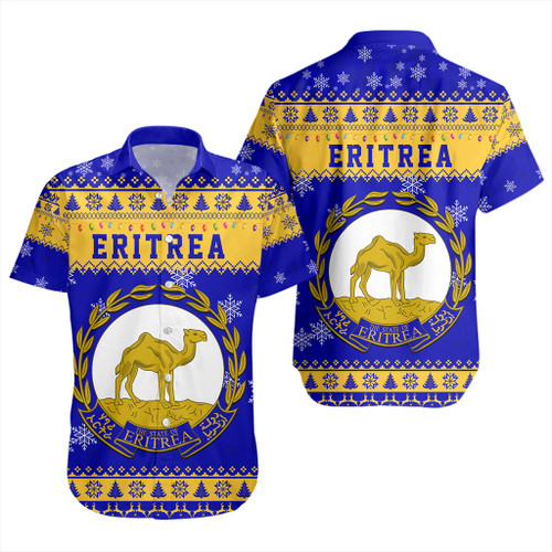 Eritrea Short Sleeve Shirt Christmas Style Pattern