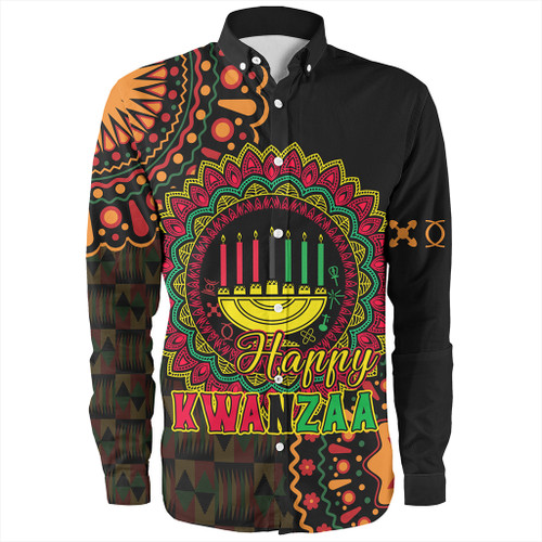 Kwanzaa Long Sleeve Shirt Happy Kwanzaa Pattern