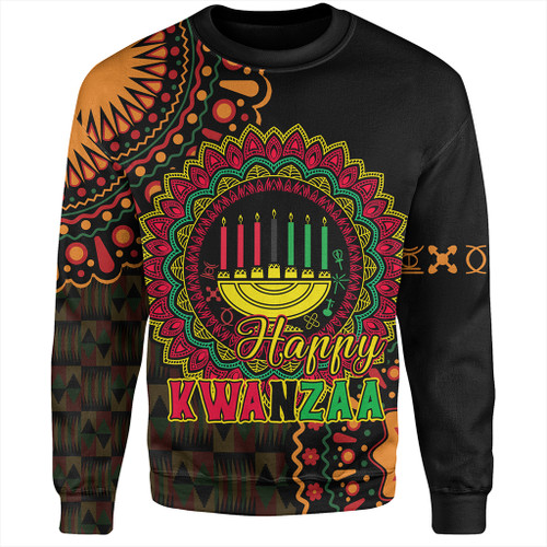 Kwanzaa Sweatshirt Happy Kwanzaa Pattern