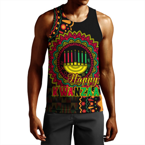 Kwanzaa Tank Top Happy Kwanzaa Pattern