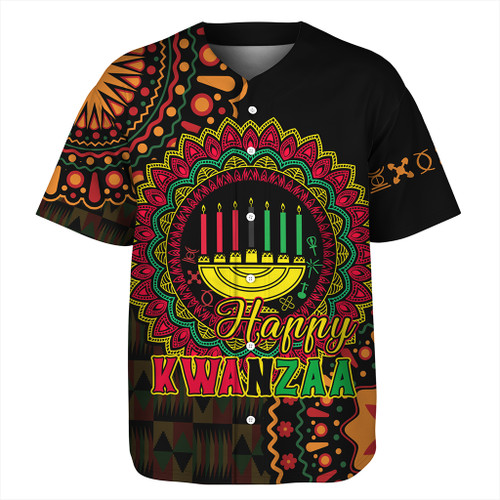 Kwanzaa Baseball Shirt Happy Kwanzaa Pattern