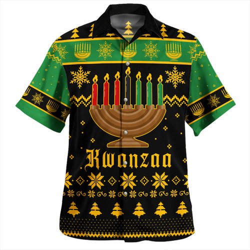 Kwanzaa Hawaiian Shirt Happy Kwanzaa Symbols Design