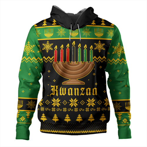 Kwanzaa Hoodie Happy Kwanzaa Symbols Design