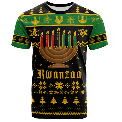 Kwanzaa T-Shirt Happy Kwanzaa Symbols Design