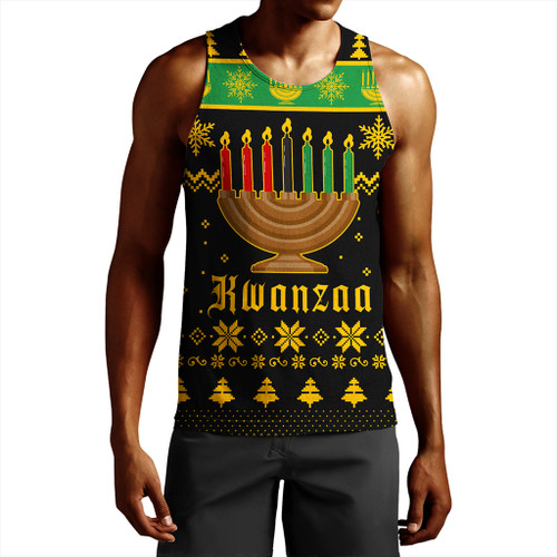 Kwanzaa Tank Top Happy Kwanzaa Symbols Design