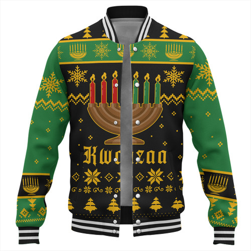 Kwanzaa Baseball Jacket Happy Kwanzaa Symbols Design