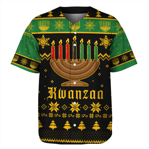 Kwanzaa Baseball Shirt Happy Kwanzaa Symbols Design