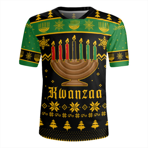 Kwanzaa Rugby Jersey Happy Kwanzaa Symbols Design