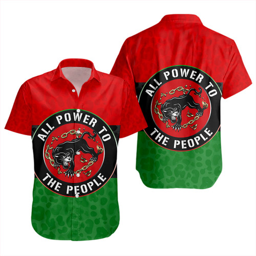Pan-African Short Sleeve Shirt Panther Chain All Power To The People