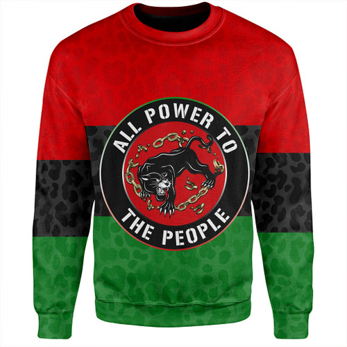 Pan-African Sweatshirt Panther Chain All Power To The People
