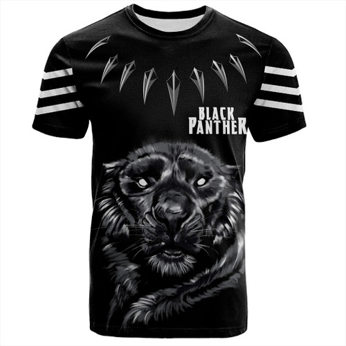 Pan-African T-Shirt Black Panther With Map Africa