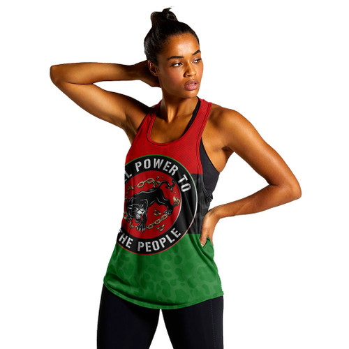 Pan-African Women Tank Panther Chain All Power To The People