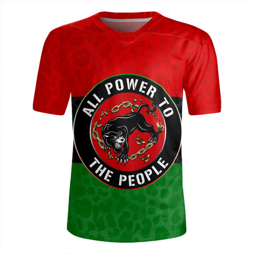 Pan-African Rugby Jersey Panther Chain All Power To The People
