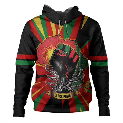Pan-African Hoodie Black Power Breaking Chains
