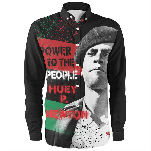 Pan-African Long Sleeve Shirt Huey P.Newton Power To The People Dirty Style