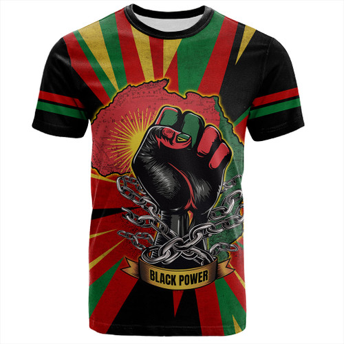 Pan-African T-Shirt Black Power Breaking Chains