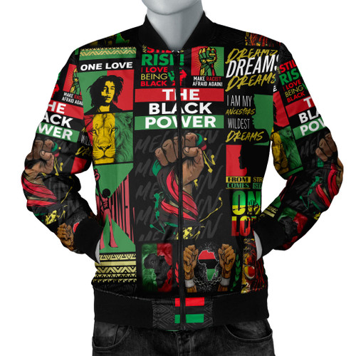 Pan-African Bomber Jacket The Black Power Make Racist Afraid Again