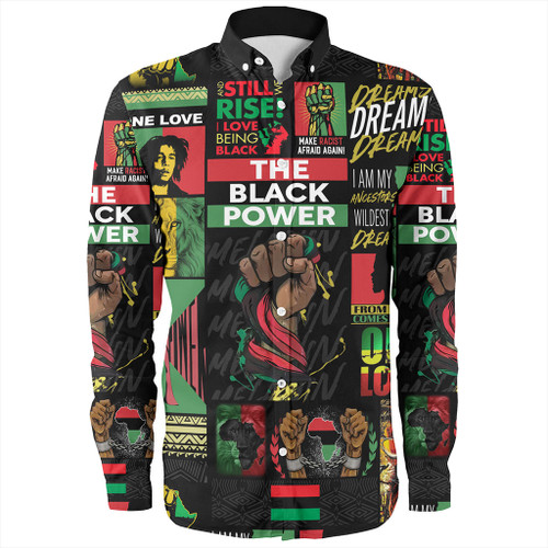 Pan-African Long Sleeve Shirt The Black Power Make Racist Afraid Again