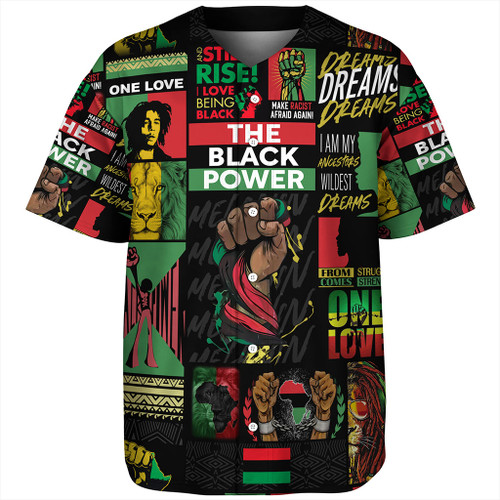 Pan-African Baseball Shirt The Black Power Make Racist Afraid Again