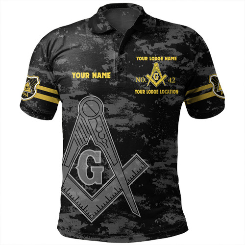 Prince Hall Freemasonry Polo Shirt Custom PHA Lodge Special Grunge