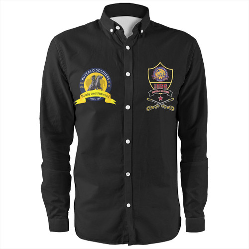 Buffalo Soldiers Long Sleeve Shirt American Heroes 1866 Simple Style