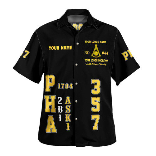 Prince Hall Freemasonry Hawaiian Shirt Custom PHA 357 Past Master Walking Ver.2