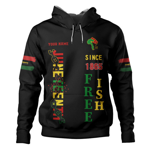 Juneteenth Hoodie Custom Juneteenth Breaking Every Chain Since 1865